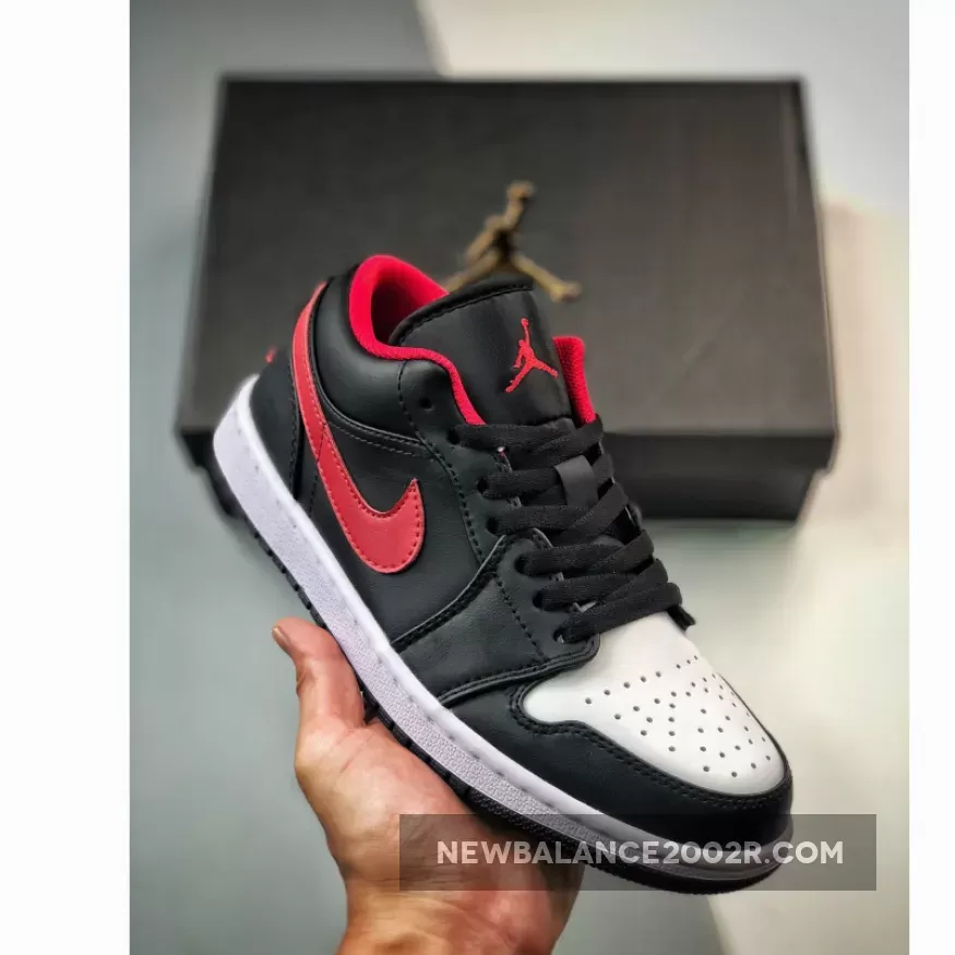 Air Jordan 1 Low "White Toe" White Black Red