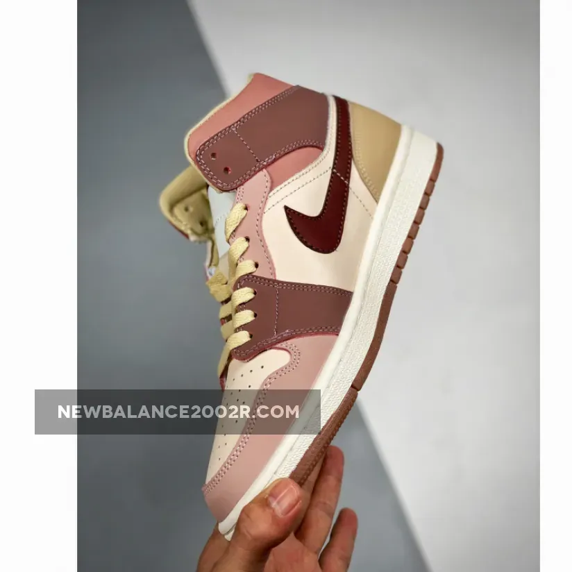 Air Jordan 1 Mid Brown/Tan-Pink Air Jordan 1 Mid Brown/Tan-Pink