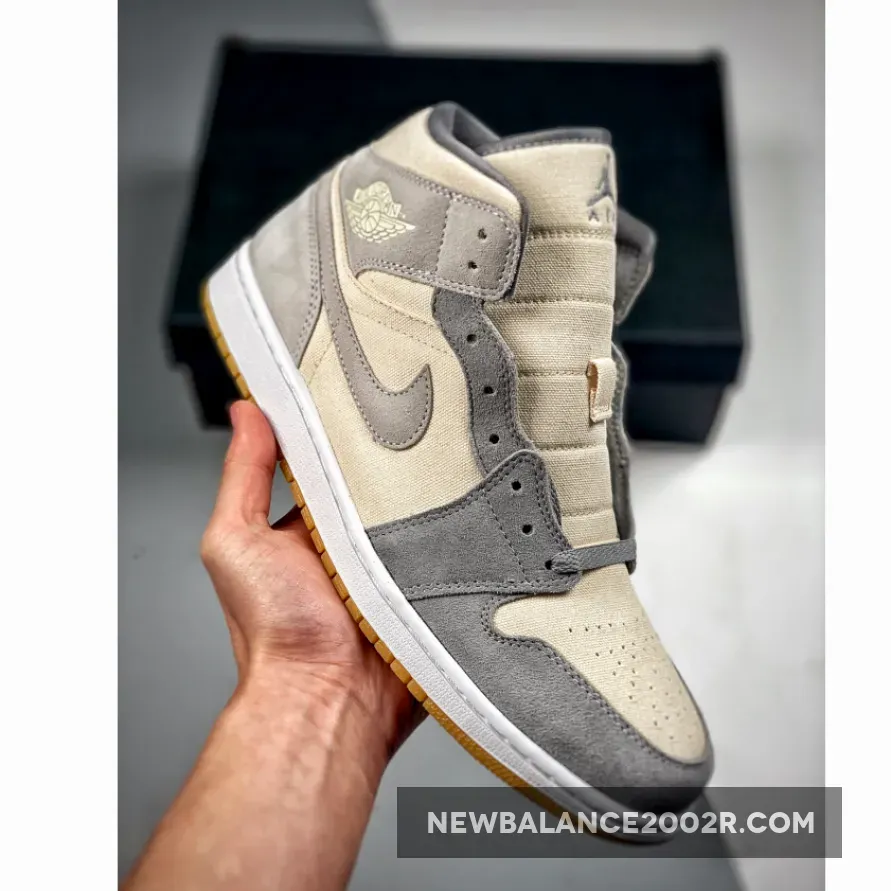 Air Jordan 1 Mid Cream Grey
