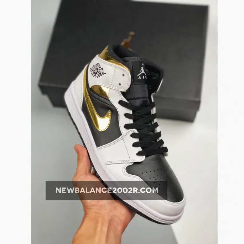 Air Jordan 1 Mid GS White Gold WMNS