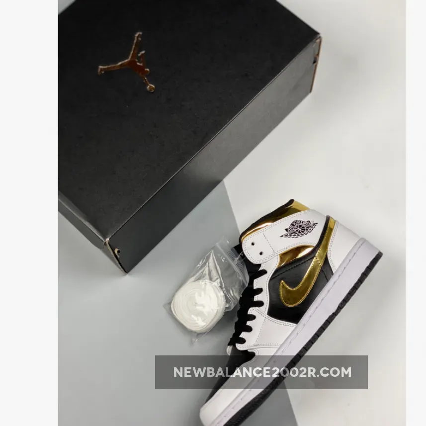 Air Jordan 1 Mid GS White Gold WMNS Air Jordan 1 Mid GS White Gold WMNS