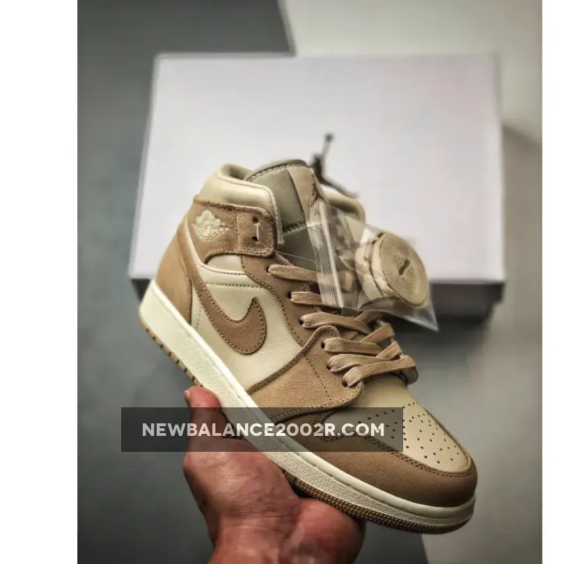 Air Jordan 1 Mid Light Tan Suede