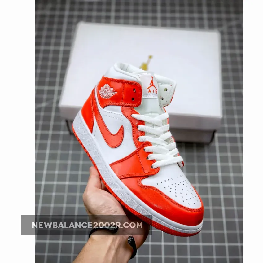 Air Jordan 1 Mid Orange and White