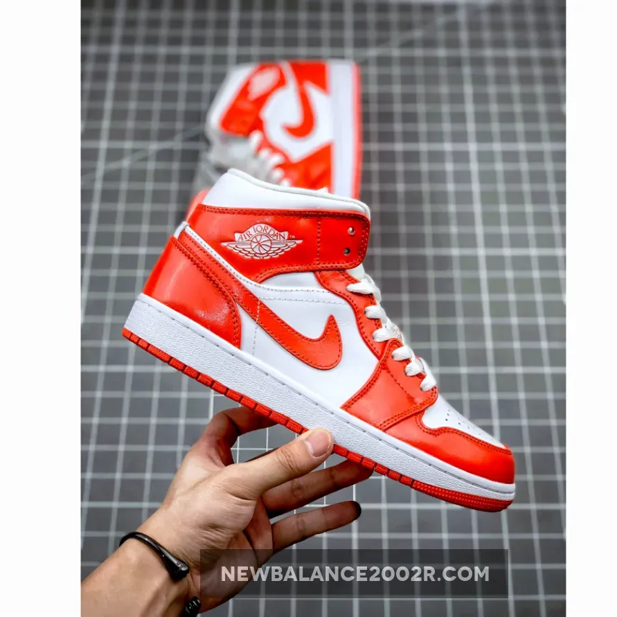 Air Jordan 1 Mid Orange and White Air Jordan 1 Mid Orange and White