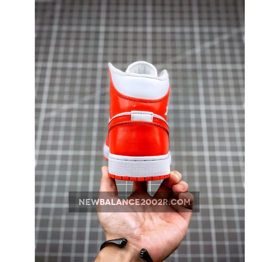 Air Jordan 1 Mid Orange and White Air Jordan 1 Mid Orange and White