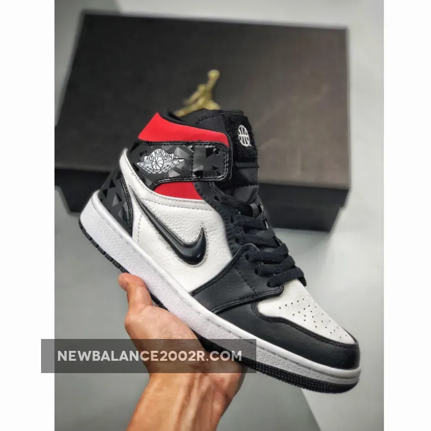 Air Jordan 1 Mid "Quai 54" Black/White-Multi-Color