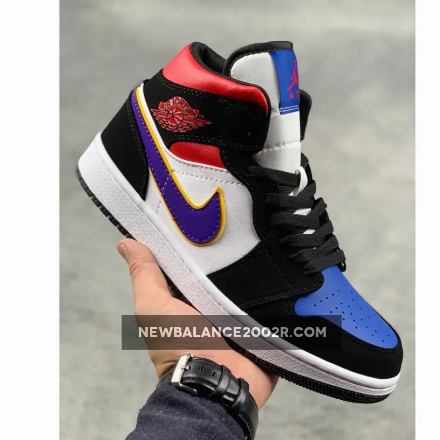 Air Jordan 1 Mid SE Field Purple/White-Gym Red