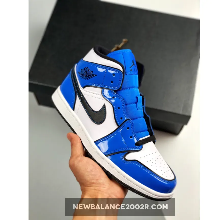 Air Jordan 1 Mid SE Signal Blue/White-Black