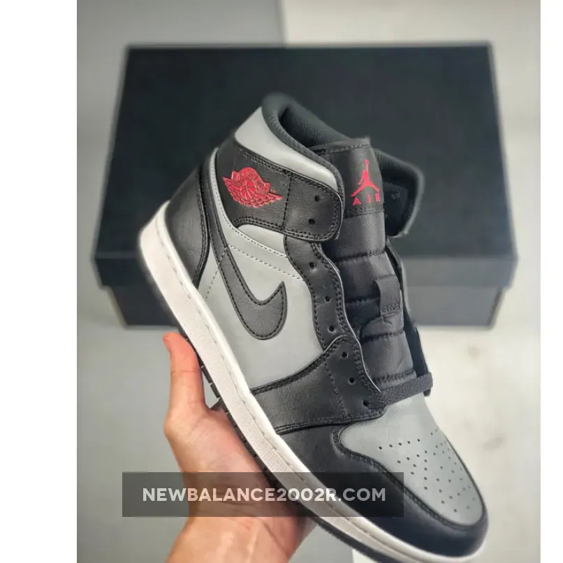 Air Jordan 1 Mid "Shadow Red" Black/Particle Grey/White