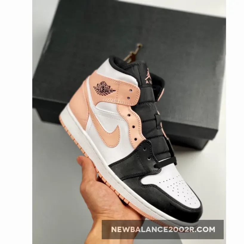 Air Jordan 1 Mid White/Black-Crimson Tint