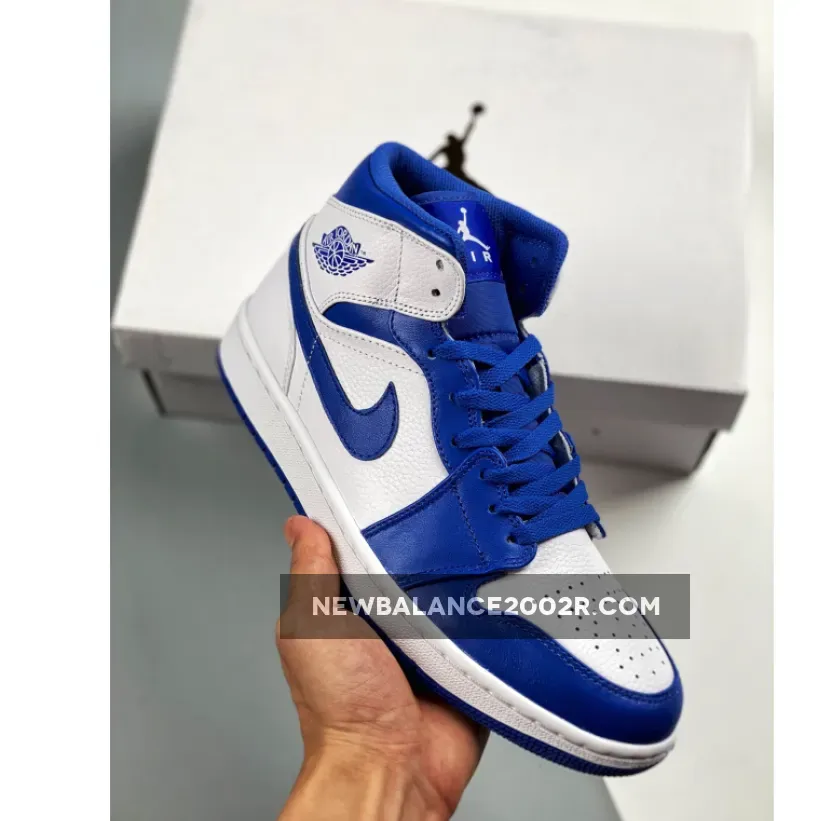 Air Jordan 1 Mid White/Hyper Royal
