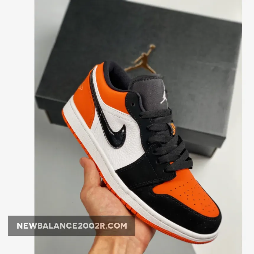 Air Jordan 1 Retro Low "Shattered Backboard" Unisex Black/White-Starfish AJ1