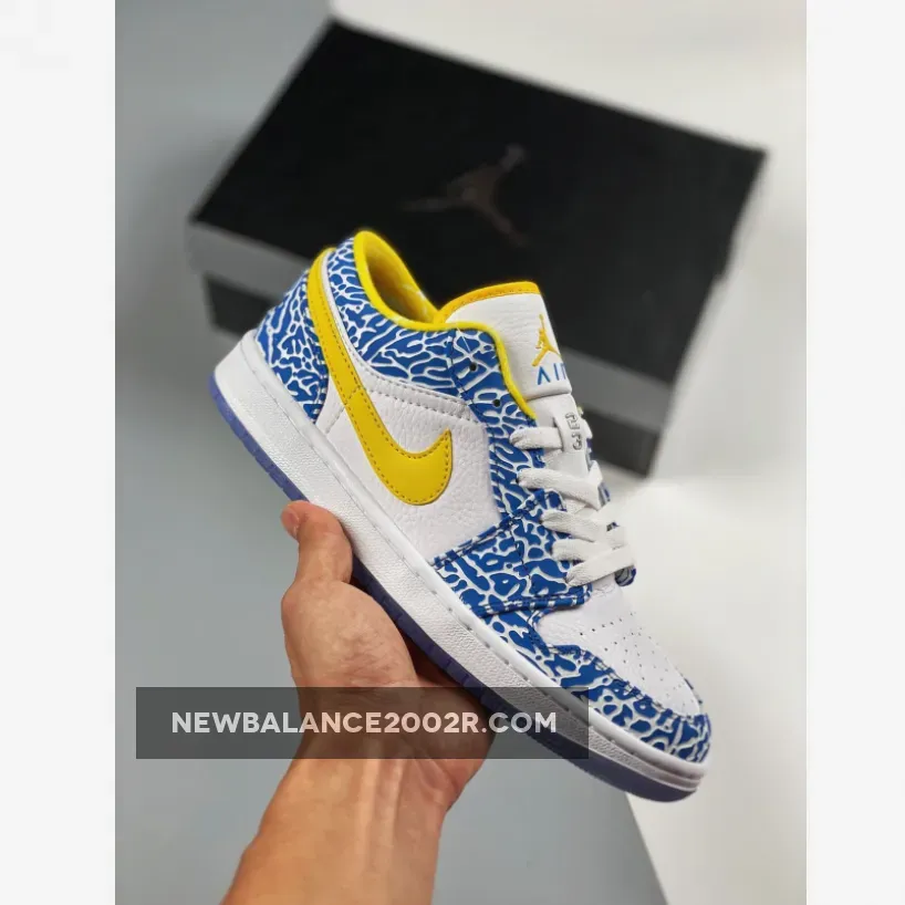 Air Jordan 1 Retro Low "West Coast" White/Varsity Maize-University Blue