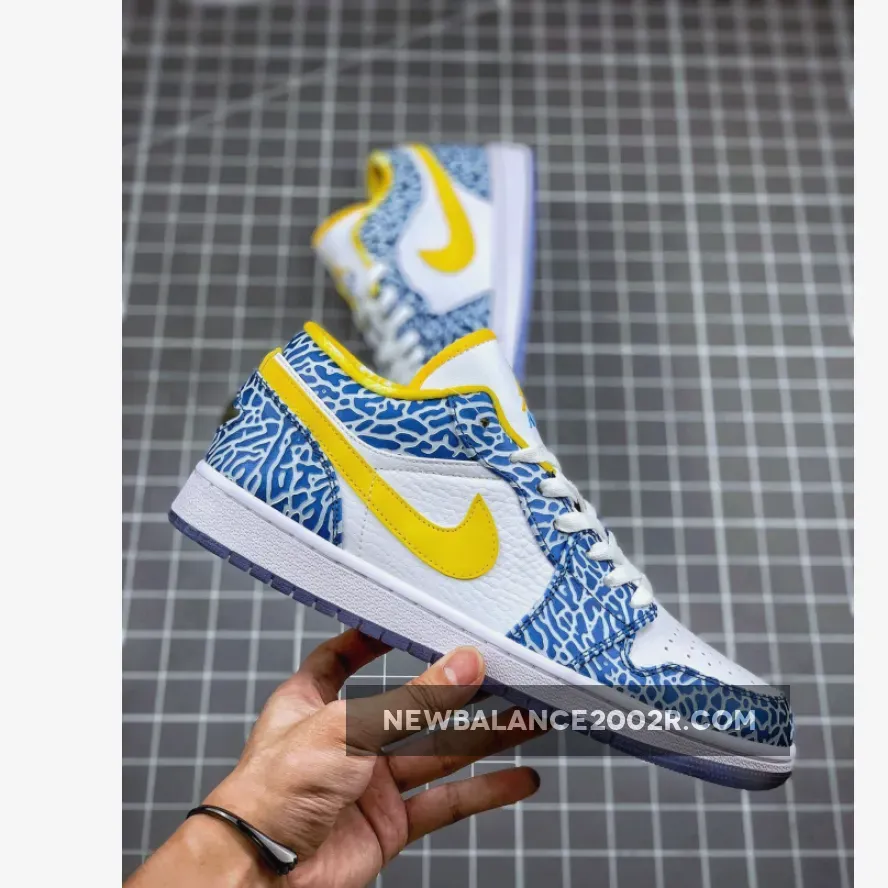 Air Jordan 1 Retro Low ‘West Coast’ White/Varsity Maize-University Blue