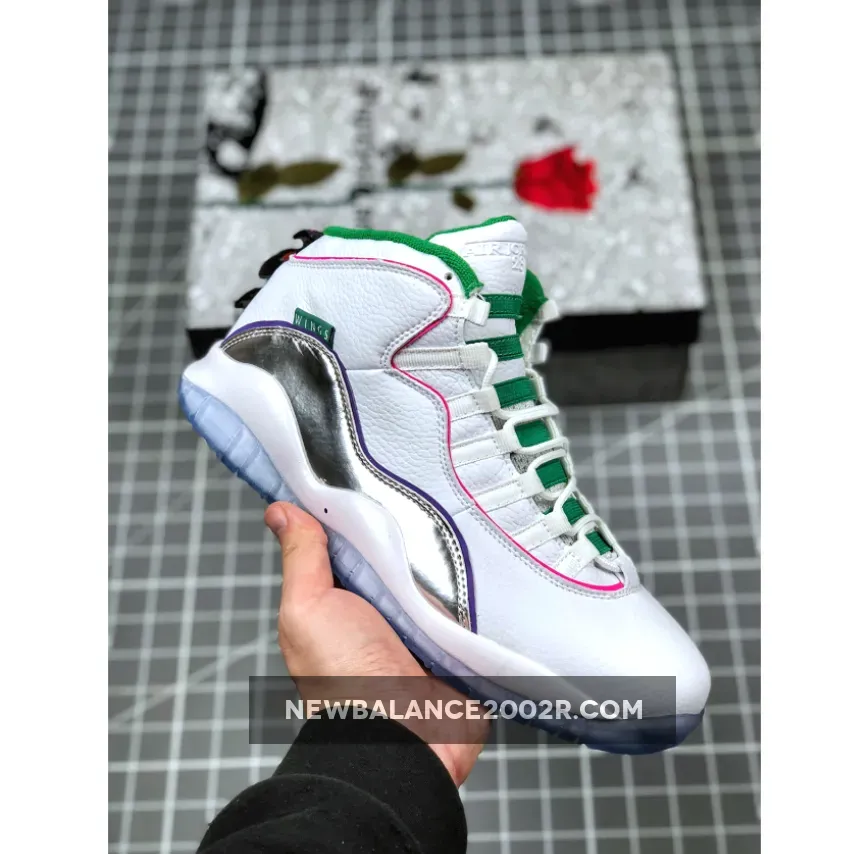 Air Jordan 10 "Wings" White/Clover-Chrome-Black