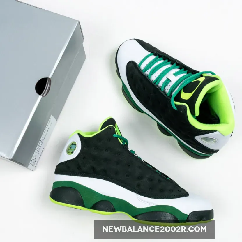 Air Jordan 13 Retro Promo 'Oregon Ducks' AJ13 APPLE GREEN/SAIL-DEEP FOREST