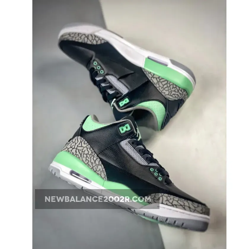 Air Jordan 3 Black/Green Glow-White Air Jordan 3 Black/Green Glow-White