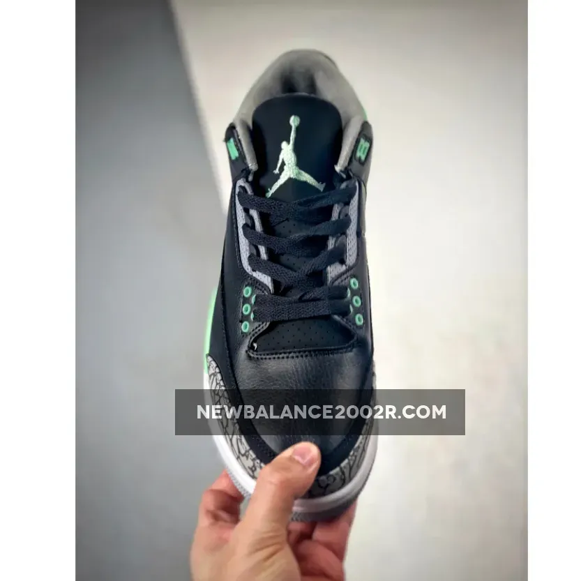 Air Jordan 3 Black/Green Glow-White Air Jordan 3 Black/Green Glow-White