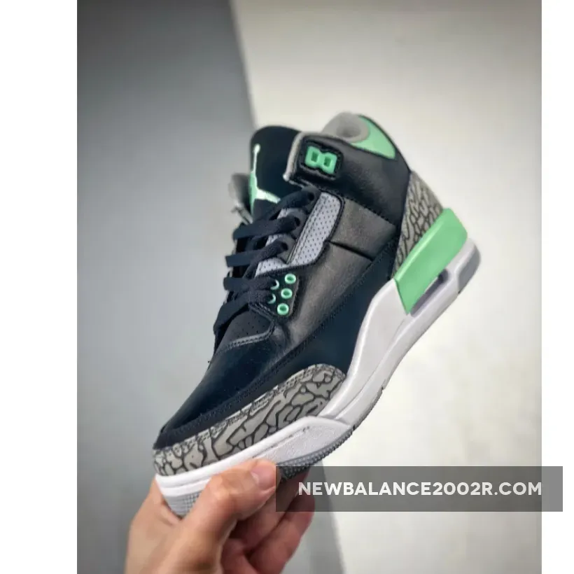 Air Jordan 3 Black/Green Glow-White Air Jordan 3 Black/Green Glow-White
