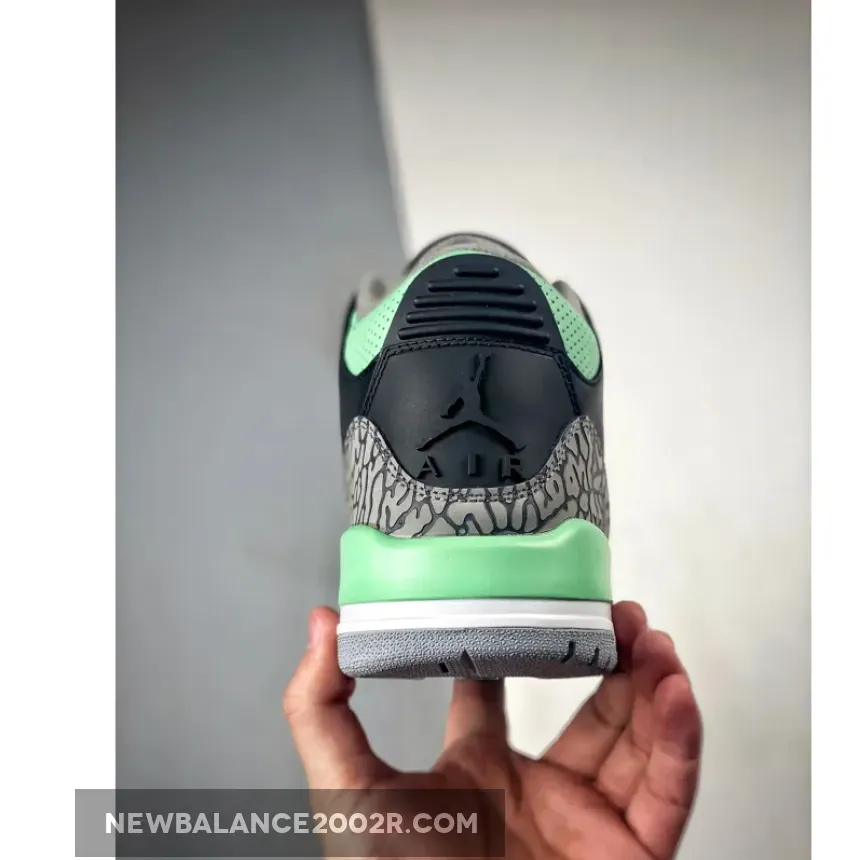 Air Jordan 3 Black/Green Glow-White Air Jordan 3 Black/Green Glow-White