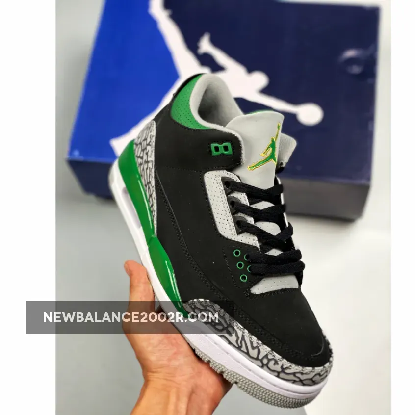 Air Jordan 3 Black/Pine Green/Cement Grey-White