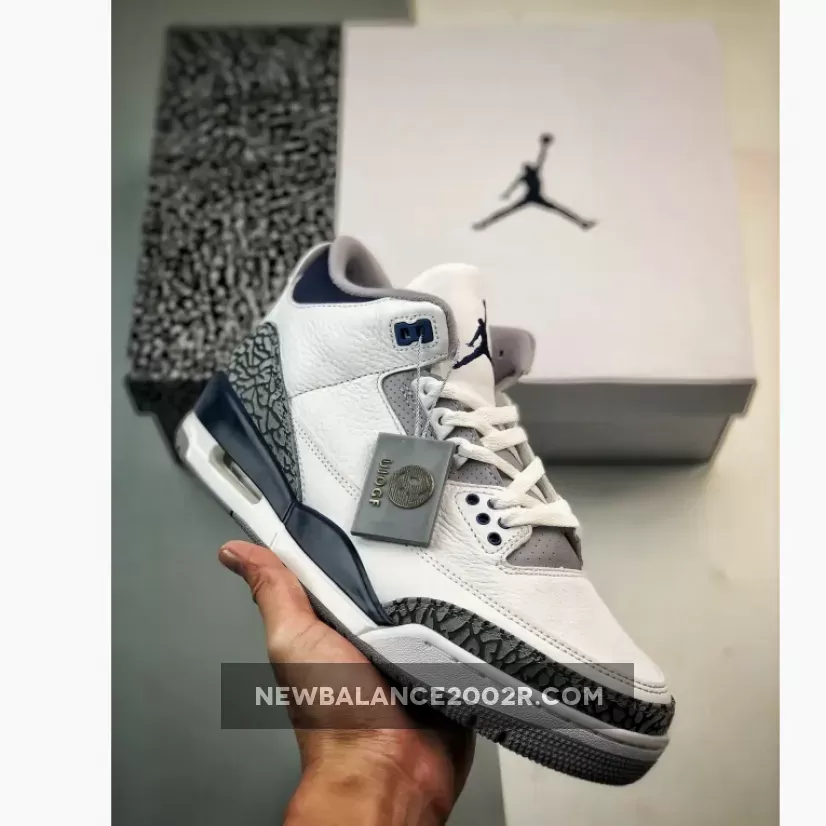 Air Jordan 3 White/Midnight Navy-Cement Grey-Black
