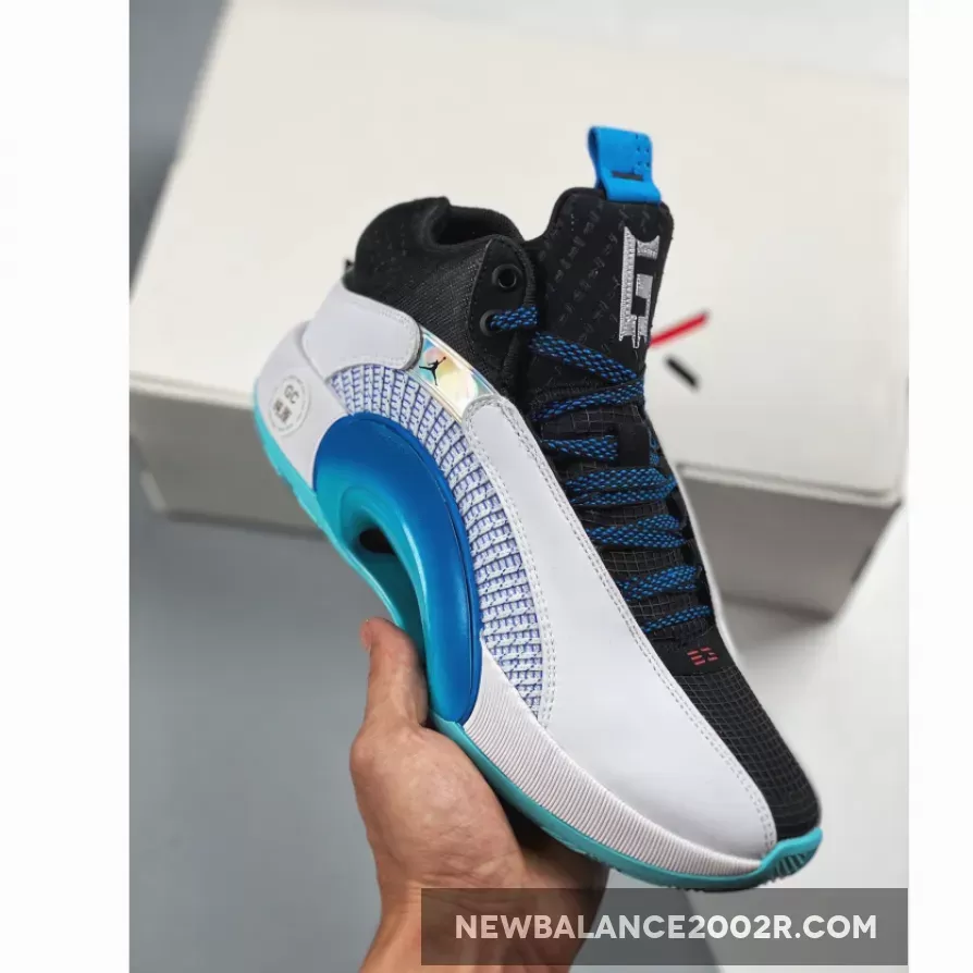 Air Jordan 35 "Morpho" White Blue Black