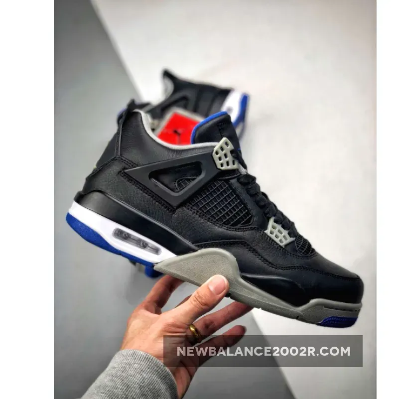Air Jordan 4 Black/Game Royal-Matte Silver-White