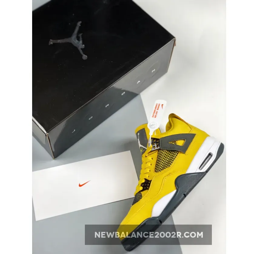 Air Jordan 4 ‘Lightning 2021’ Tour Yellow/White-Grey Air Jordan 4 ‘Lightning 2021’ Tour Yellow/White-Grey