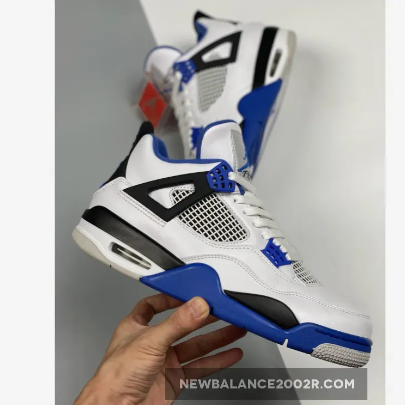 Air Jordan 4 "Motorsport" White/Game Royal-Black Air Jordan 4 "Motorsport" White/Game Royal-Black