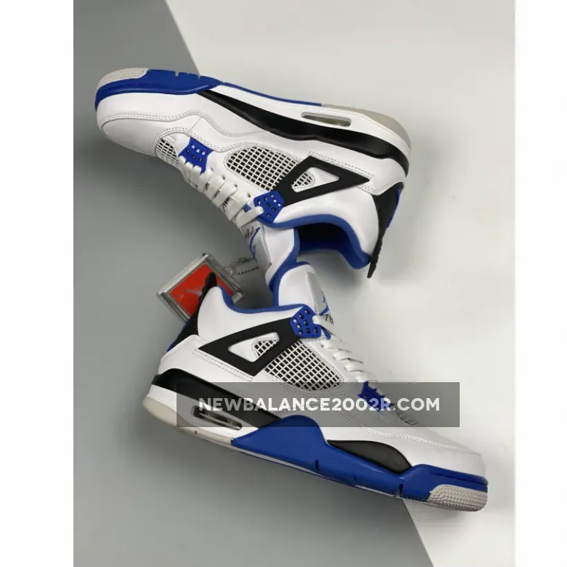 Air Jordan 4 "Motorsport" White/Game Royal-Black Air Jordan 4 "Motorsport" White/Game Royal-Black