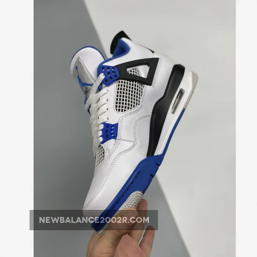 Air Jordan 4 "Motorsport" White/Game Royal-Black Air Jordan 4 "Motorsport" White/Game Royal-Black