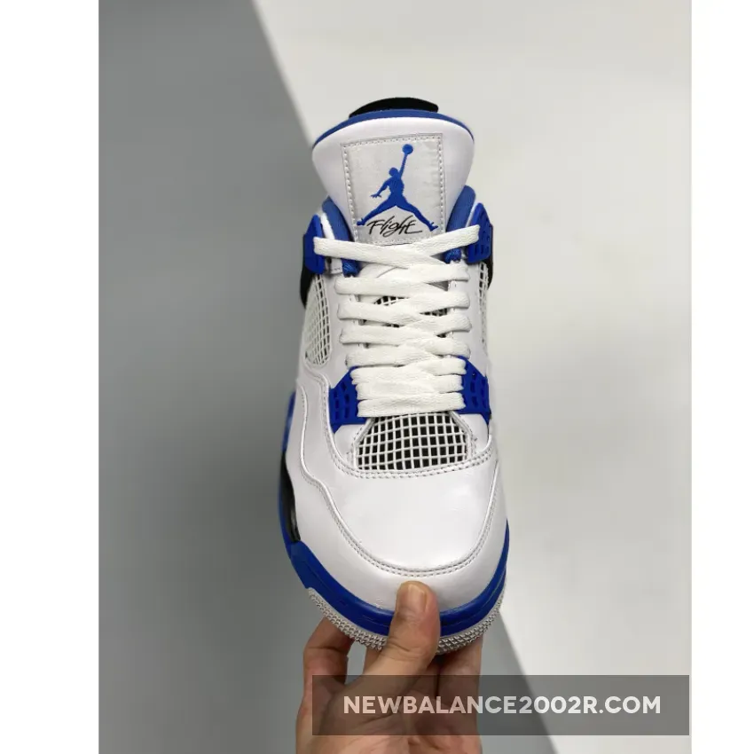 Air Jordan 4 "Motorsport" White/Game Royal-Black Air Jordan 4 "Motorsport" White/Game Royal-Black