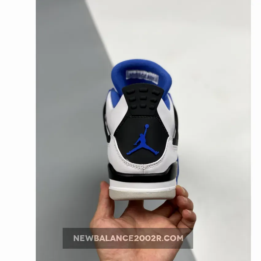 Air Jordan 4 "Motorsport" White/Game Royal-Black Air Jordan 4 "Motorsport" White/Game Royal-Black