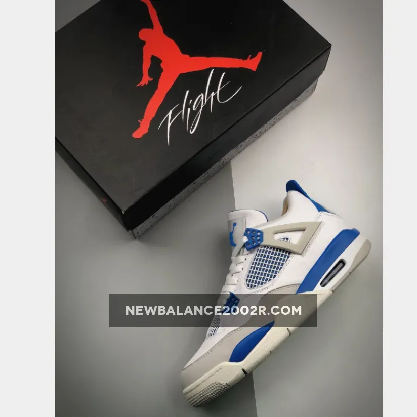 Air Jordan 4 OG White/Neutral Grey-Military Blue Air Jordan 4 OG White/Neutral Grey-Military Blue