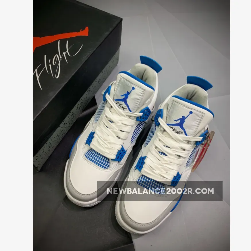 Air Jordan 4 OG White/Neutral Grey-Military Blue Air Jordan 4 OG White/Neutral Grey-Military Blue
