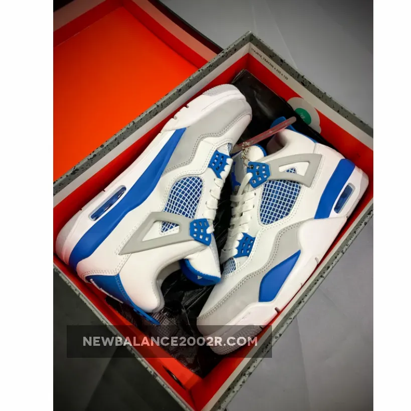 Air Jordan 4 OG White/Neutral Grey-Military Blue Air Jordan 4 OG White/Neutral Grey-Military Blue