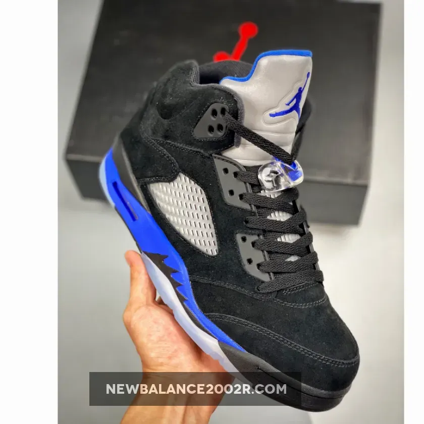 Air Jordan 5 Black/Racer Blue-Reflective Silver