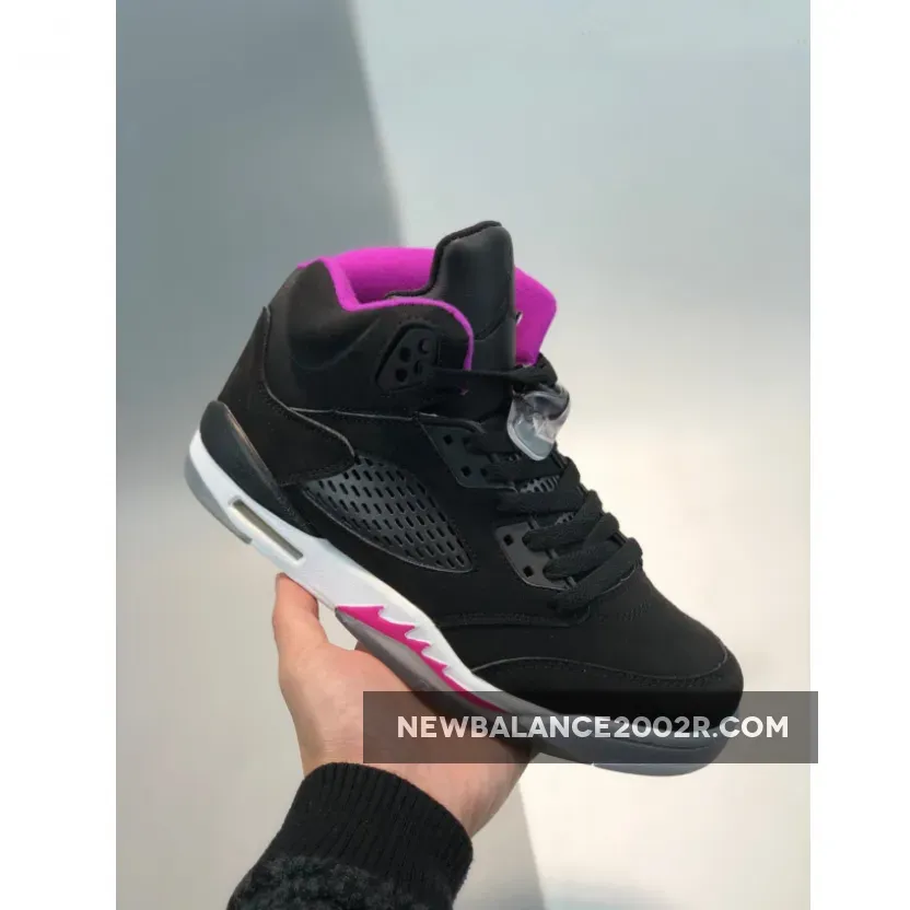 Air Jordan 5 GS Black/Deadly Pink-White