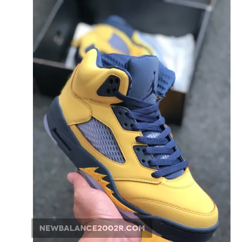 Air Jordan 5 Retro Se Michigan Amarillo/College Navy-Amarillo AJ5