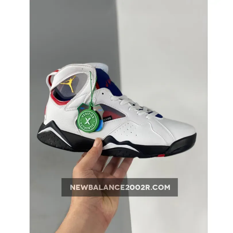Air Jordan 7 "PSG" White/College Navy-Sport Royal-University Red