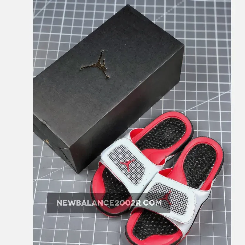 Air Jordan Hydro 13 White Red Black