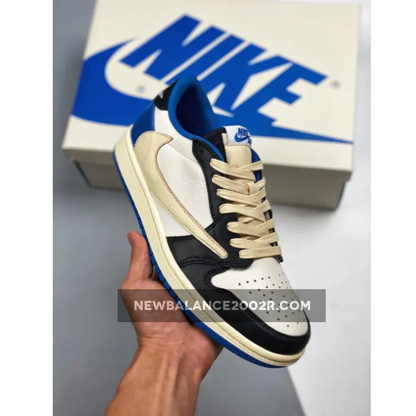 Fragment x Jordan 1 Low OG SP Travis Scott White/Black-Royal