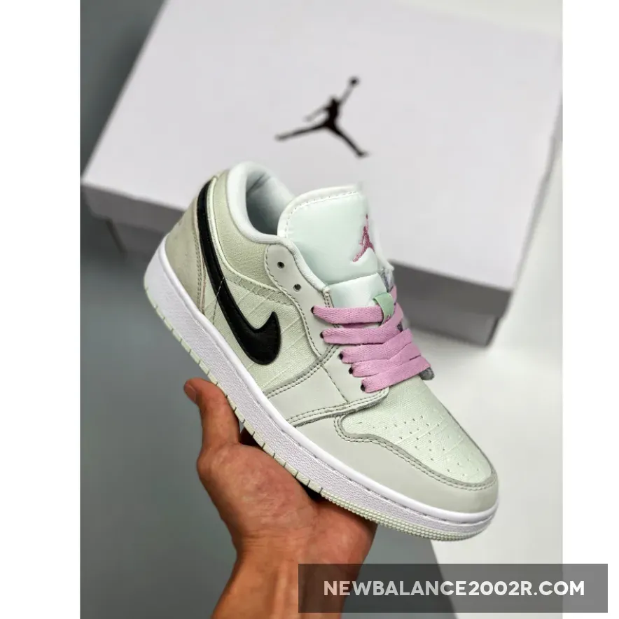 Jordan 1 Low Barely Green Pink