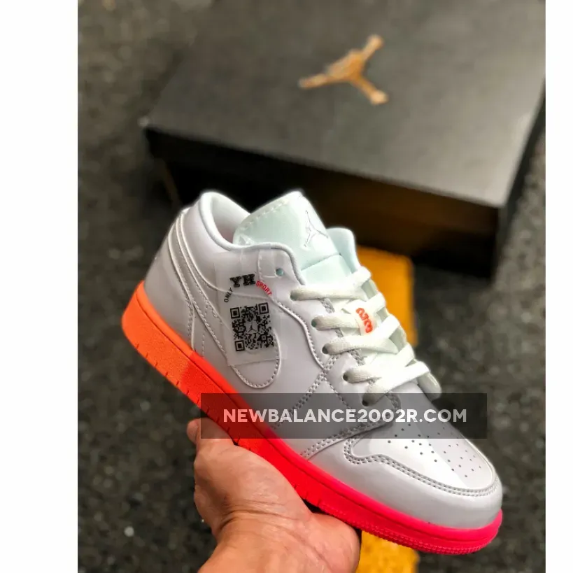 Jordan 1 Low GS White Crimson Mango