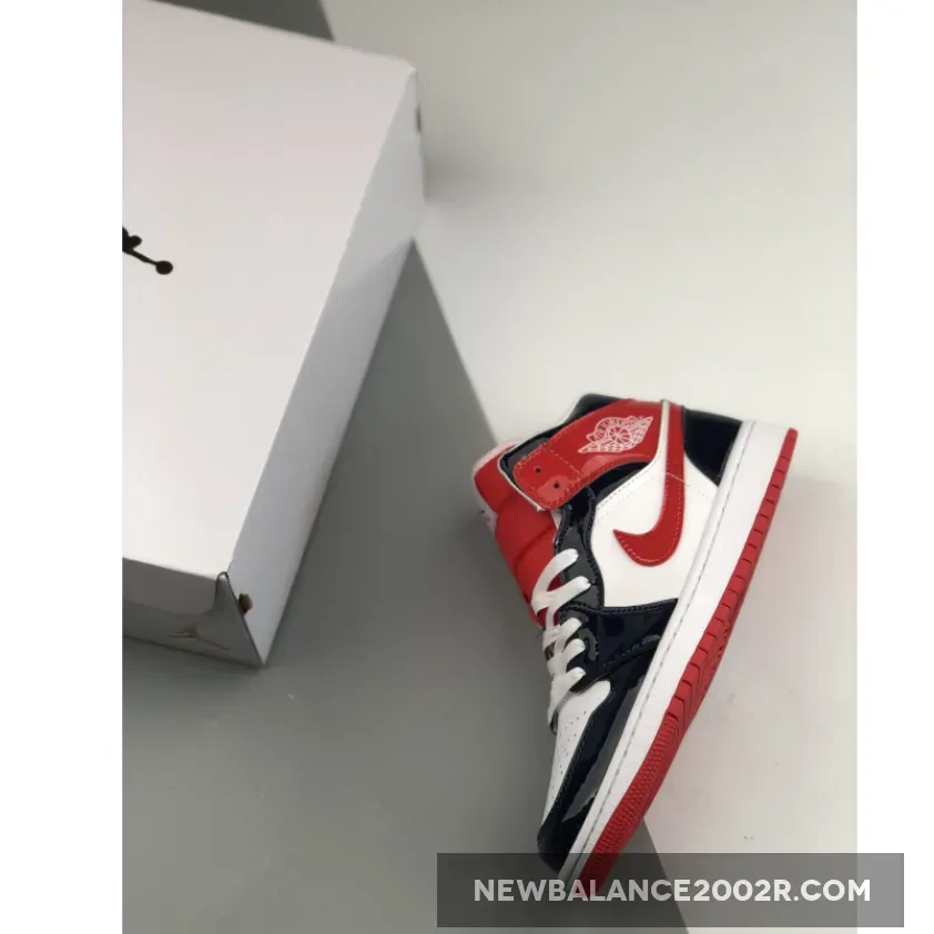Jordan 1 Mid Patent Leather Navy Orange For Womens Jordan 1 Mid Patent Leather Navy Orange For Womens