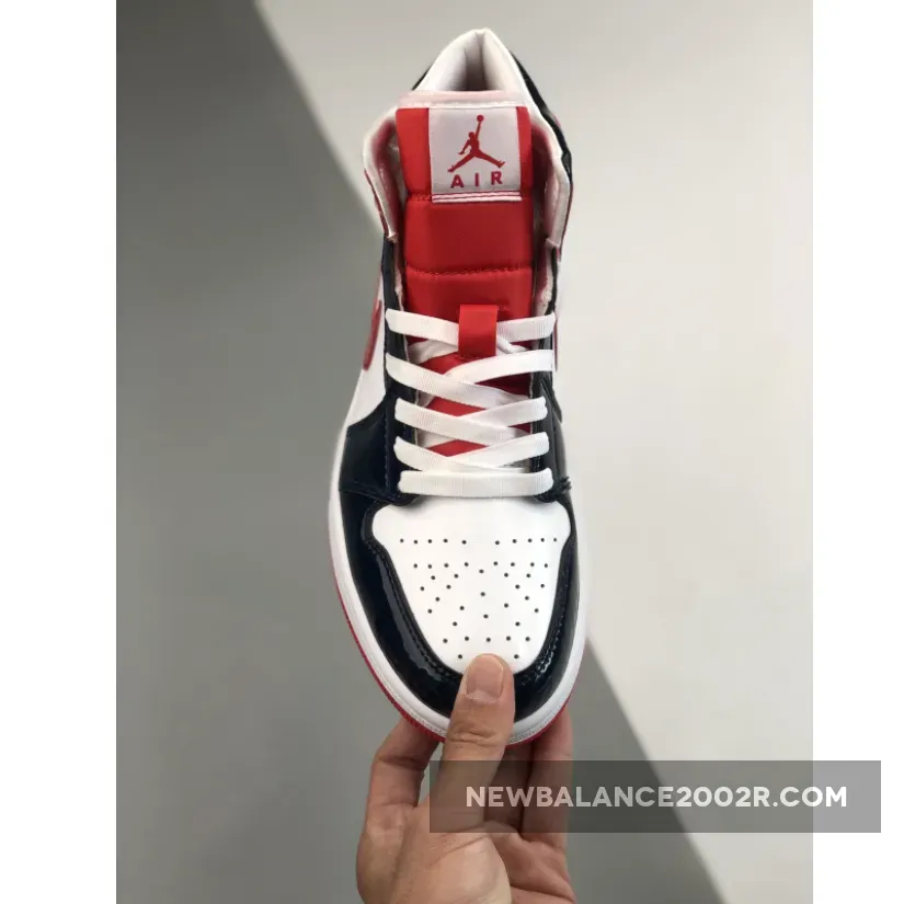 Jordan 1 Mid Patent Leather Navy Orange For Womens Jordan 1 Mid Patent Leather Navy Orange For Womens