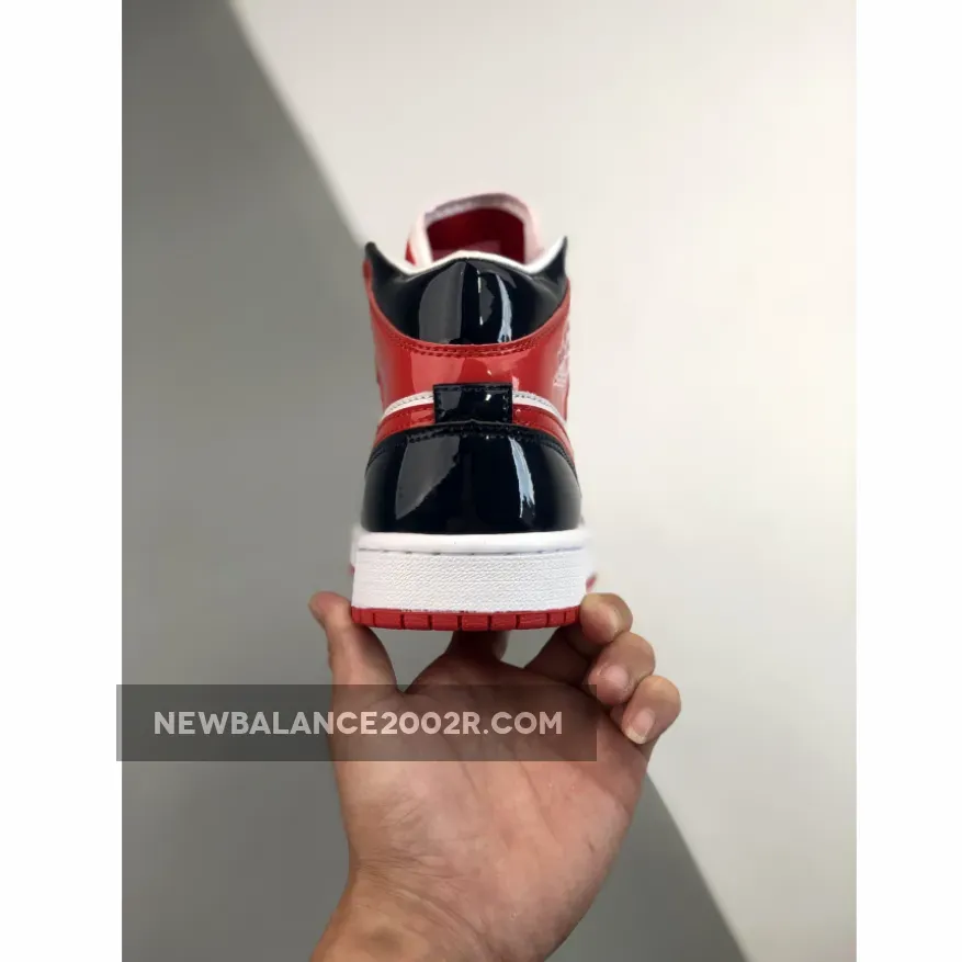 Jordan 1 Mid Patent Leather Navy Orange For Womens Jordan 1 Mid Patent Leather Navy Orange For Womens