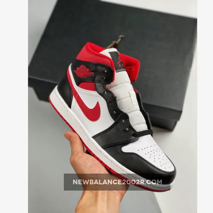 Jordan 1 Mid WHITE/GYM RED-BLACK AJ1