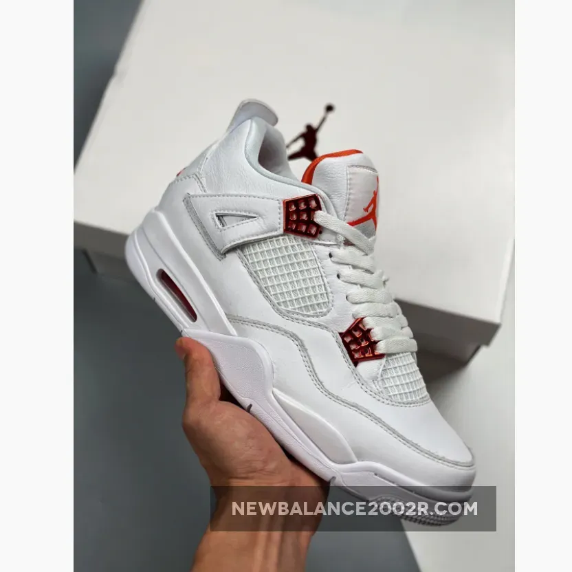 Jordan 4 Metallic Pack White Orange